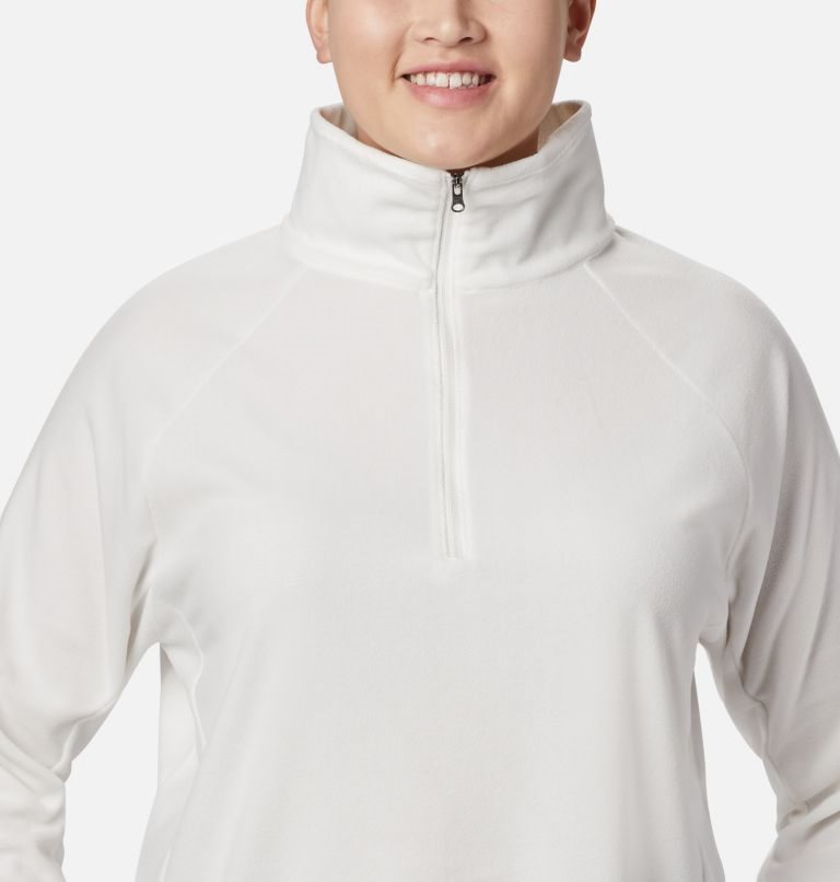 Women's Columbia Glacial IV 1/2 Zip Sweatshirts White | Plus Size CA-JL8A5